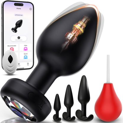 Anal Plug Vibrating Butt Plug, Adult Sex Toys 3PCS Silicone Anal Plugs, Anal Sex Toys with Remote Control 10 Vibrating Vibrator for Men, Anal Toys Adult Sex Toy & Games Prostate Massager