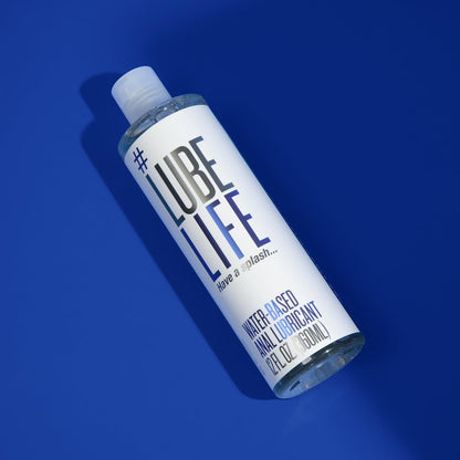 LUBELIFE Water Based 3X Anal Lube, Personal Lubricant, 12 Fl Oz | Extra thick anal glide with triple cushion, non-sticky water-based formula, toy and condom compatible, smooth confident glide