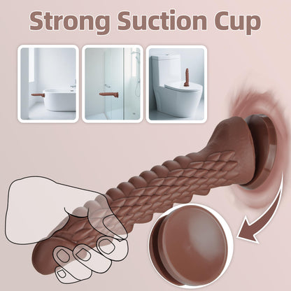 7.4 inch Dragon Dildo with Strong Suction Cup for Hands-Free Play,Realistic Monster Dildo Anal Plug Prostate Massager Adult Sex Toys for Vaginal G-Spot and Anal Prostate Purple