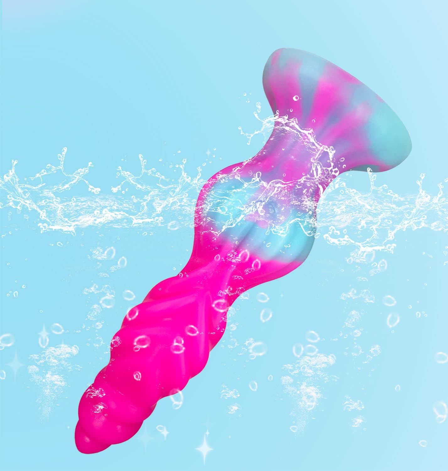 Fantasy Dragon Dildo Silicone Soft Anal Dildo for G Spot Vaginal Anal Play, 7.5 inch Realistic Monster Dildos with Big Knot, Pink Suction Cup Dildos Adult Sex Toys for Women, Men