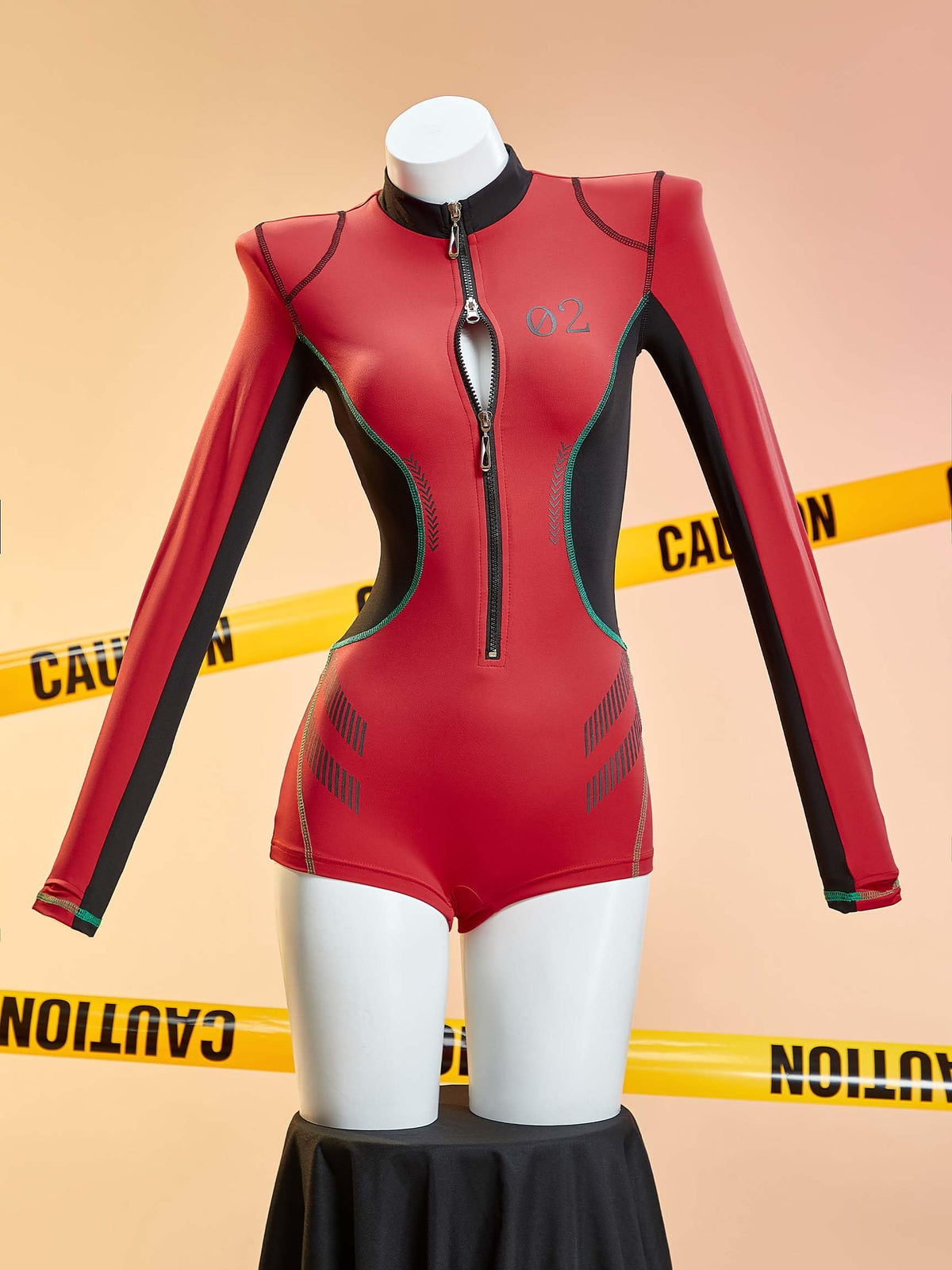 Mobbunny Anime Derivative Cyber Sportswear Tight Mecha Pilot Costume Sexy Lingerie Bodysuit with Short Jacket