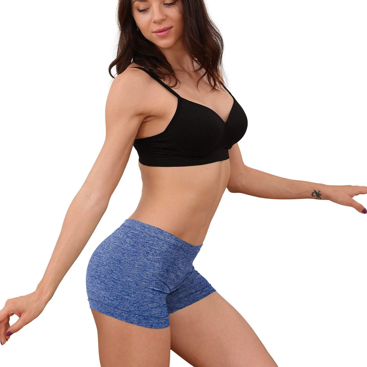 R RUXIA Boyshort Panties Seamless Nylon Underwear Stretch Boxer Briefs 5 Pack