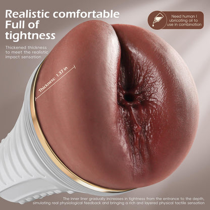 Male Masturbator Realistic Pocket Pussy Vagina Textured with 7.5in Depth Soft and Fleshy Texture,Penis Training Masturbators Sex Machine Toy for Men (Transparent)