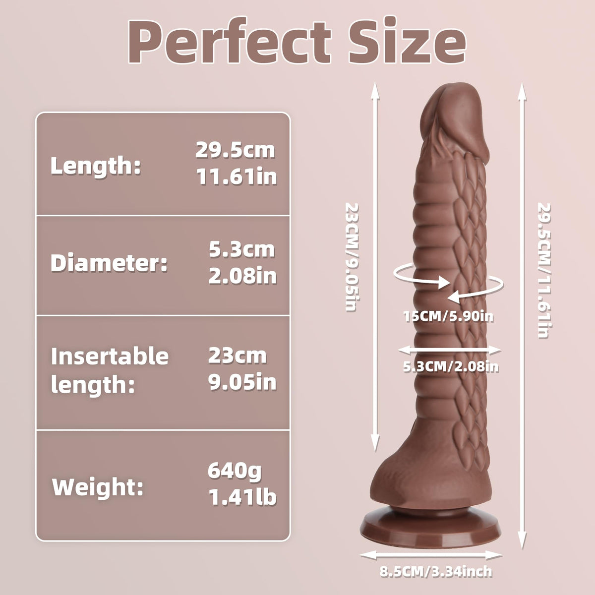 7.4 inch Dragon Dildo with Strong Suction Cup for Hands-Free Play,Realistic Monster Dildo Anal Plug Prostate Massager Adult Sex Toys for Vaginal G-Spot and Anal Prostate Purple