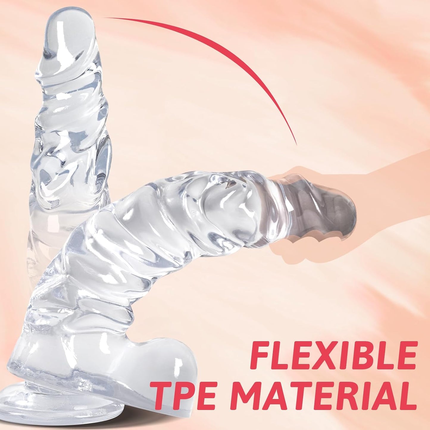 Huge Realistic Dildo, 11.8" XXL Clear G spot Dildo for Women,Small Glans Big Thick Dildo with Special Curve Design,Strong Suction Cup Lifelike Sex Toy for Hands-Free Play | Giant XXL Dildo for G-spot Vagina Anal Play,Big Size- Tapered Glans and Special Cu