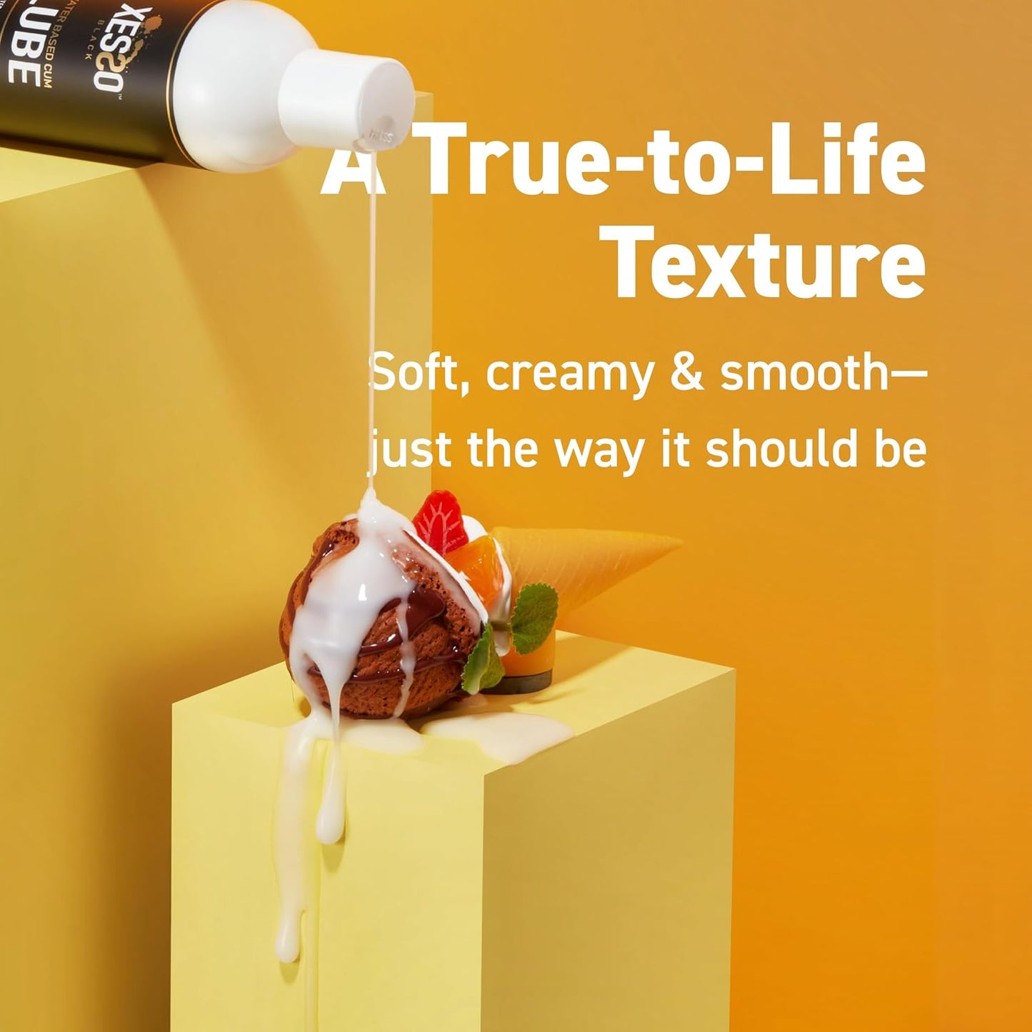 XESSO Water-Based Creamy Lube, Unscented, 4 fl oz | Thick White Gel-Like Slippery Glide, Hypoallergenic for Made in US, Discreet Package, Package May Vary