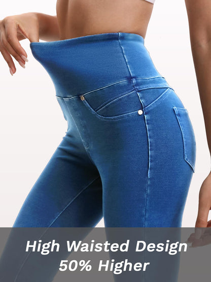 Stretchy Jeans for Women High Waisted Jeggings Tummy Control Slim Fit Jeans Pull On with Pockets Stylish Casual