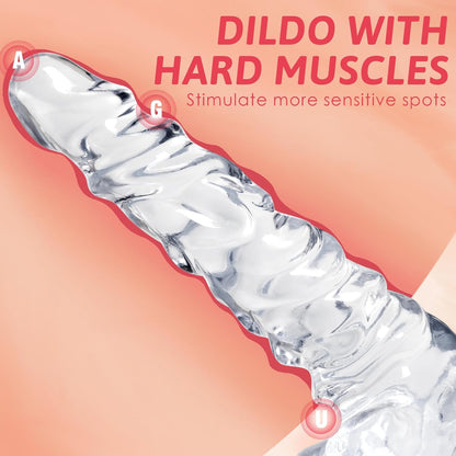 Huge Realistic Dildo, 11.8" XXL Clear G spot Dildo for Women,Small Glans Big Thick Dildo with Special Curve Design,Strong Suction Cup Lifelike Sex Toy for Hands-Free Play | Giant XXL Dildo for G-spot Vagina Anal Play,Big Size- Tapered Glans and Special Cu