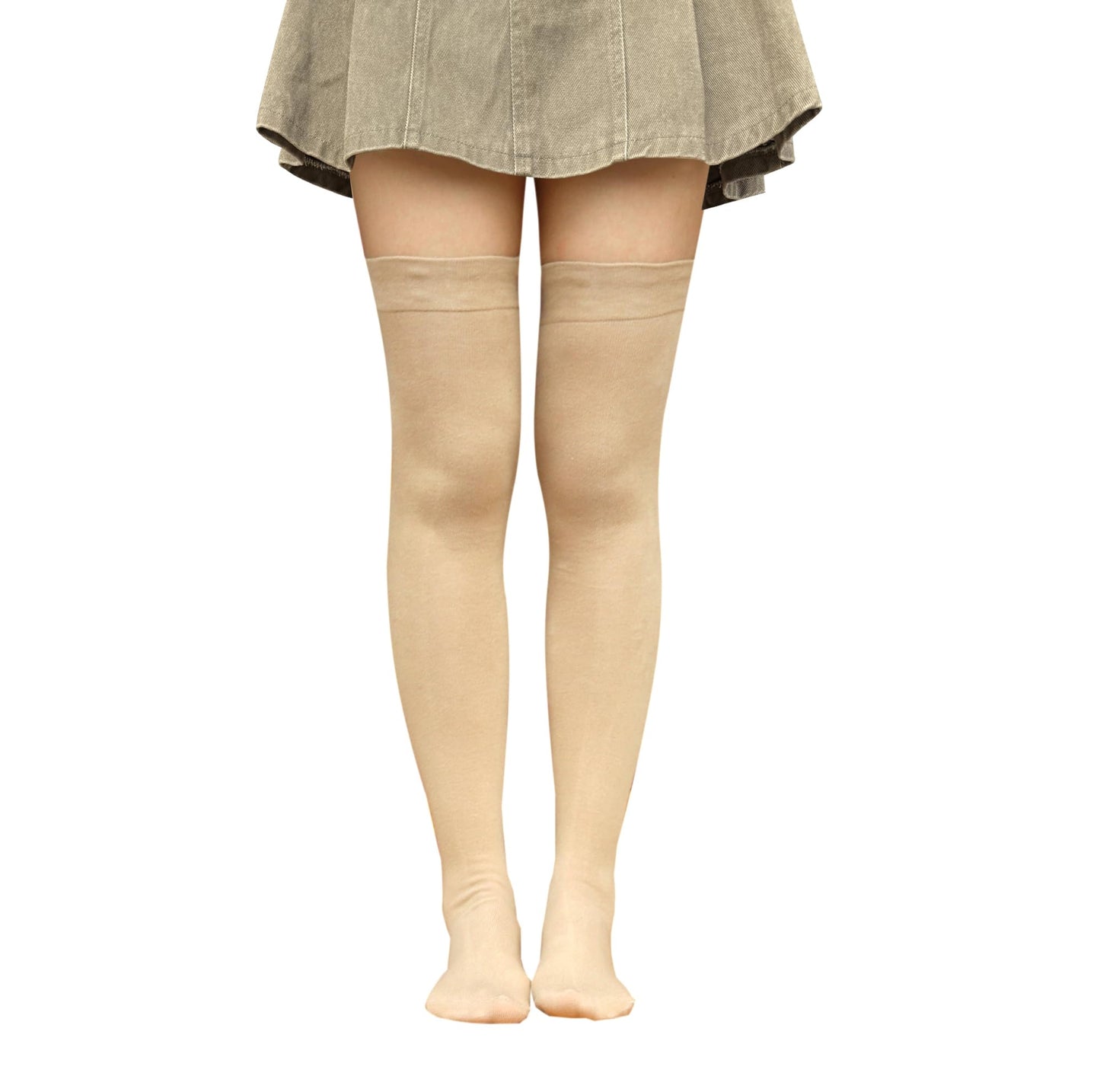 Bestjybt Thigh High Socks Cotton Warm Long Over Knee High Stockings | Knee High Socks, Stay in Place Well, Comfortable, Soft, Thick, Suitable For Winter/Snowy Weather, Smooth Look, Well Made