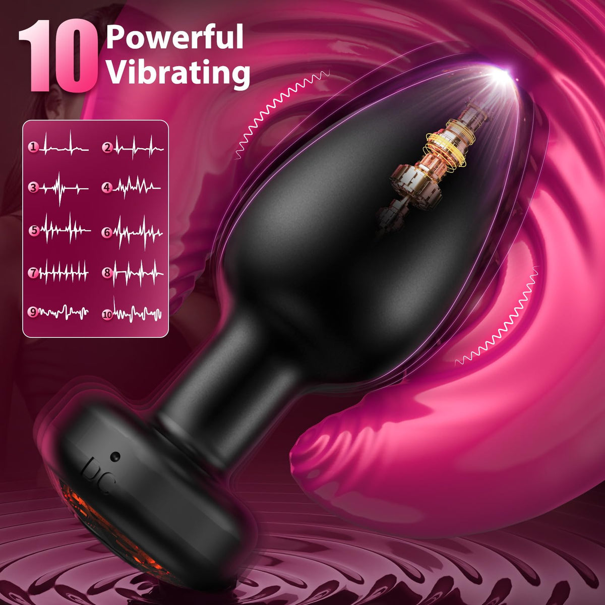 Anal Plug Vibrating Butt Plug, Adult Sex Toys 3PCS Silicone Anal Plugs, Anal Sex Toys with Remote Control 10 Vibrating Vibrator for Men, Anal Toys Adult Sex Toy & Games Prostate Massager