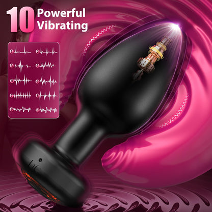 Anal Plug Vibrating Butt Plug, Adult Sex Toys 3PCS Silicone Anal Plugs, Anal Sex Toys with Remote Control 10 Vibrating Vibrator for Men, Anal Toys Adult Sex Toy & Games Prostate Massager
