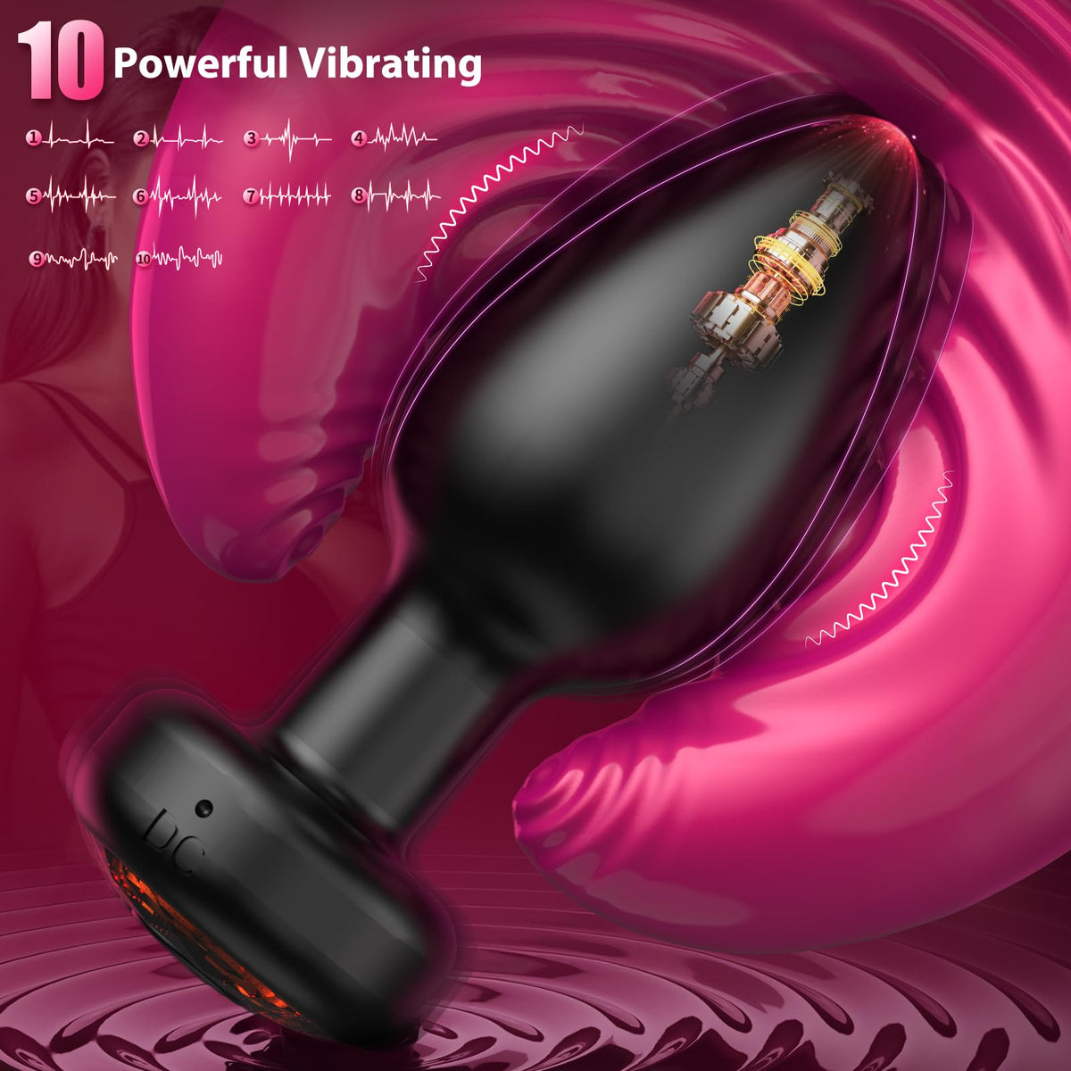 Anal Plug Vibrating Butt Plug, Adult Sex Toys 3PCS Silicone Anal Plugs, Anal Sex Toys with Remote Control 10 Vibrating Vibrator for Men, Anal Toys Adult Sex Toy & Games Prostate Massager
