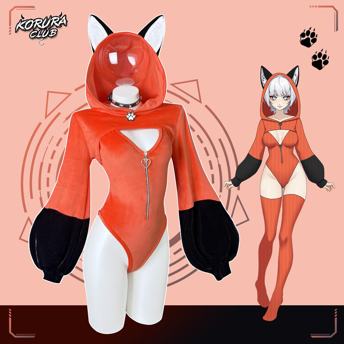 Fox Cosplay Lingerie Anime Bodysuit | Anime Cosplay，Kawaii Cosplay，Exotic Costumes，Fox Costume，Sexy Costume，Women's Bodysuit，Festival Outfit，Fox Cosplay