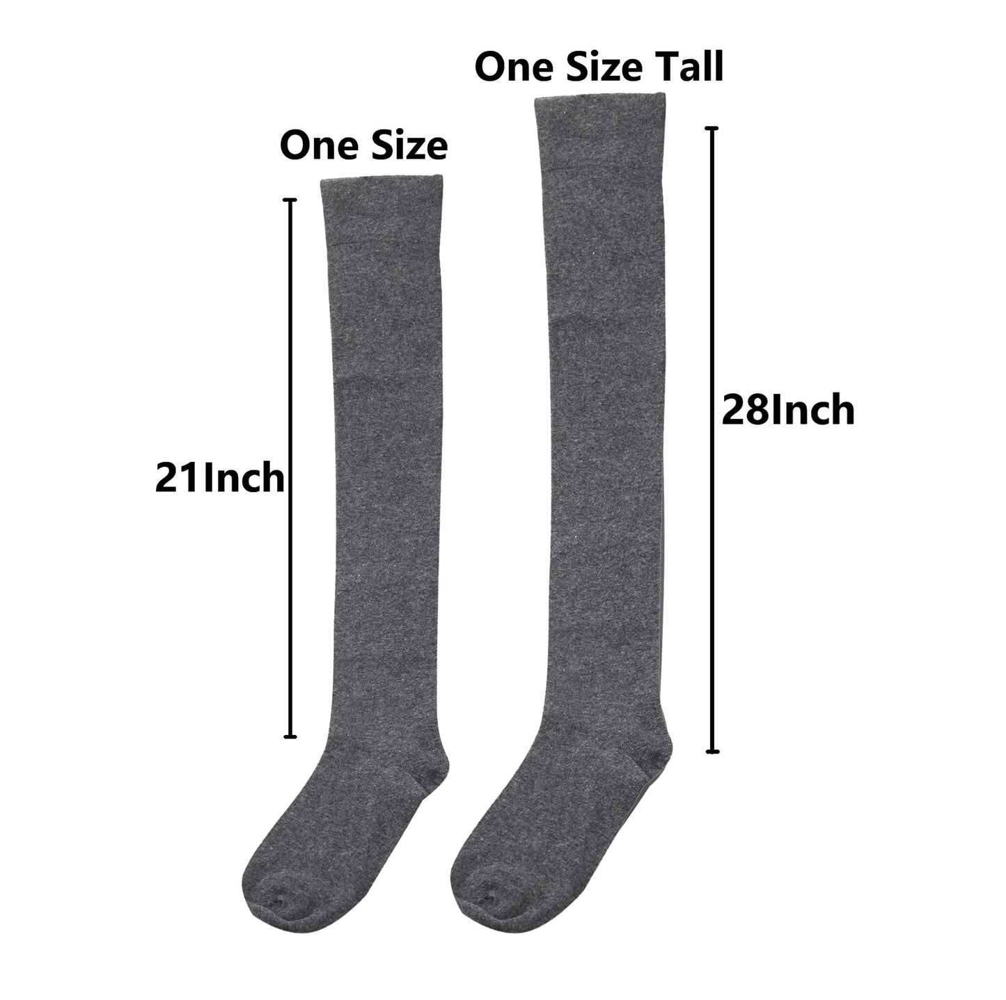 Bestjybt Thigh High Socks Cotton Warm Long Over Knee High Stockings | Knee High Socks, Stay in Place Well, Comfortable, Soft, Thick, Suitable For Winter/Snowy Weather, Smooth Look, Well Made