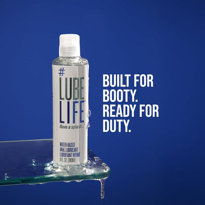 LUBELIFE Water Based 3X Anal Lube, Personal Lubricant, 12 Fl Oz | Extra thick anal glide with triple cushion, non-sticky water-based formula, toy and condom compatible, smooth confident glide