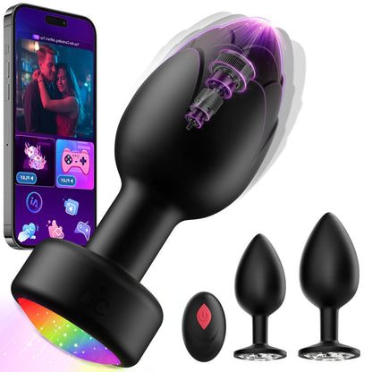 Anal Plug Vibrating Butt Plug, Adult Sex Toys 3PCS Silicone Anal Plugs, Anal Sex Toys with Remote Control 10 Vibrating Vibrator for Men, Anal Toys Adult Sex Toy & Games Prostate Massager