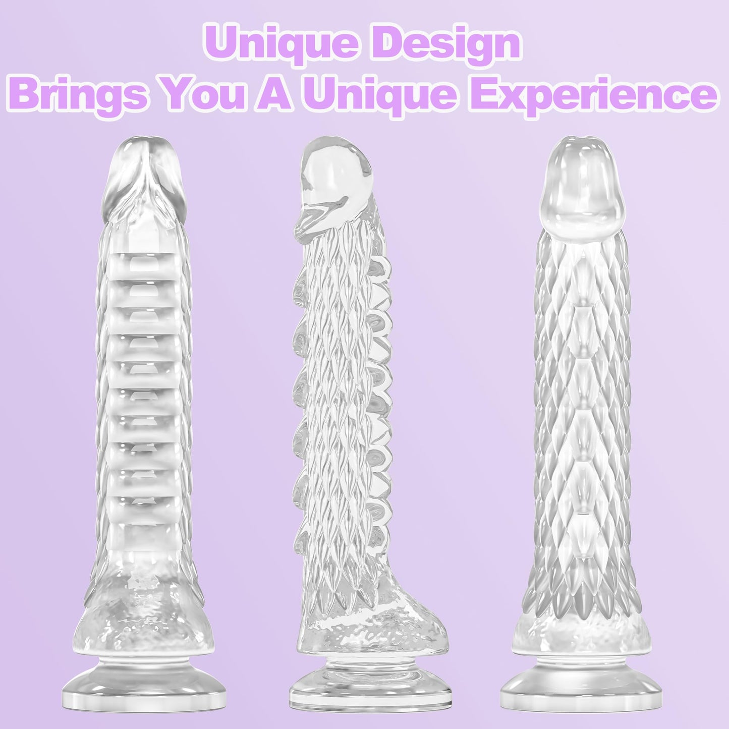 7.4 inch Dragon Dildo with Strong Suction Cup for Hands-Free Play,Realistic Monster Dildo Anal Plug Prostate Massager Adult Sex Toys for Vaginal G-Spot and Anal Prostate Purple