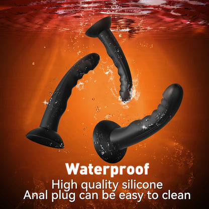 Anal Plug Vibrating Butt Plug, Adult Sex Toys 3PCS Silicone Anal Plugs, Anal Sex Toys with Remote Control 10 Vibrating Vibrator for Men, Anal Toys Adult Sex Toy & Games Prostate Massager