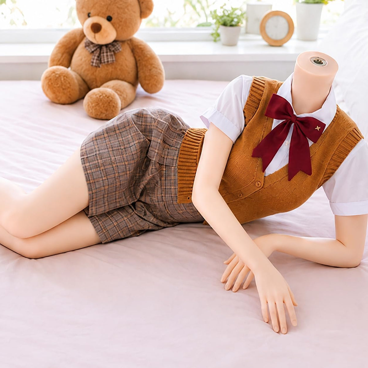 White TPE Female Sex Doll with Small Breasts–Realistic Adult Love Doll | Premium Full Size Love Doll for Men,Crafted with Soft Gel Breasts and Stable Standing Feet for Lifelike Posing and Comfort.