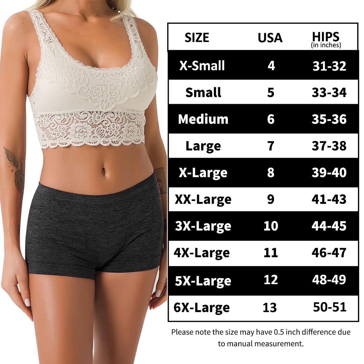 R RUXIA Boyshort Panties Seamless Nylon Underwear Stretch Boxer Briefs 5 Pack