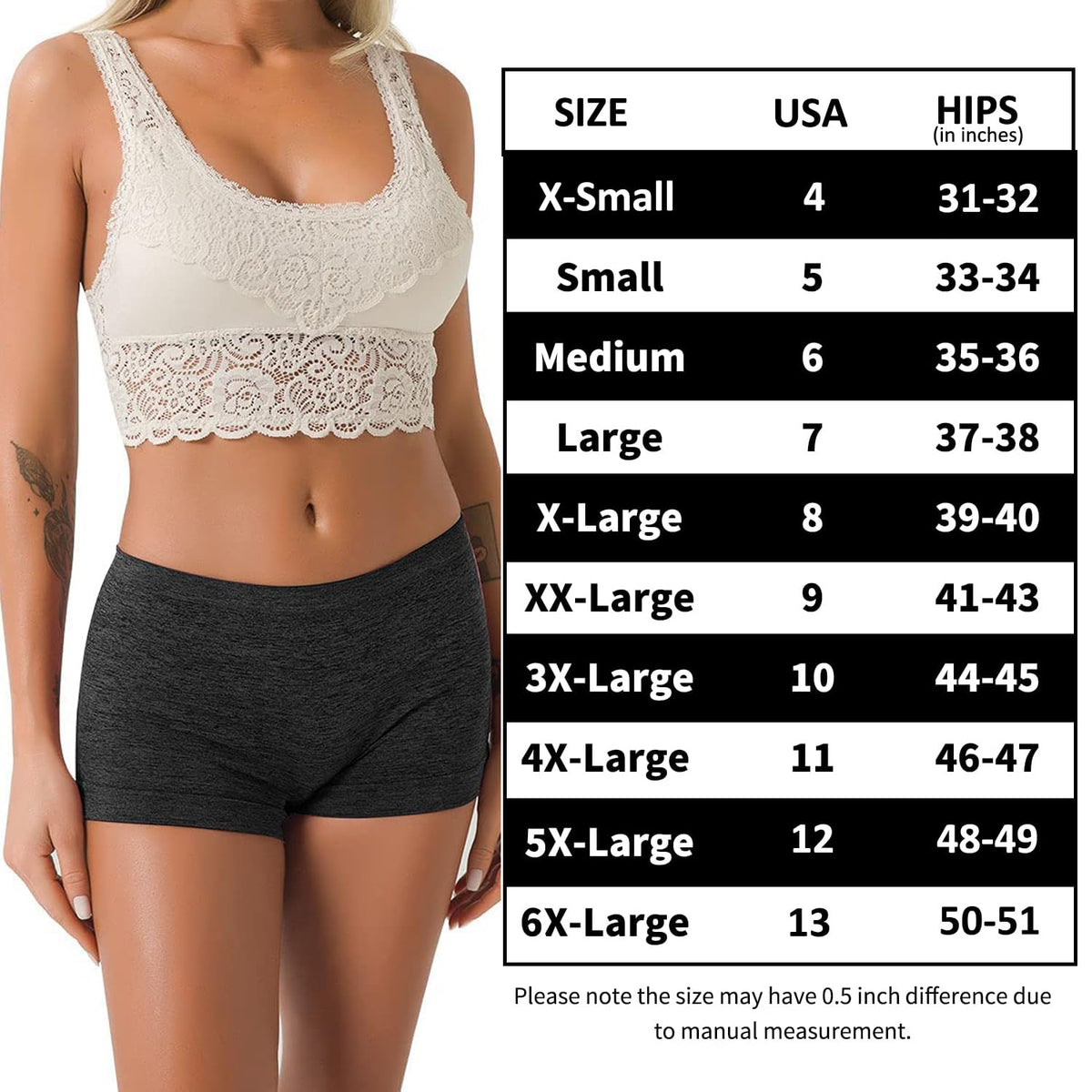 R RUXIA Boyshort Panties Seamless Nylon Underwear Stretch Boxer Briefs 5 Pack