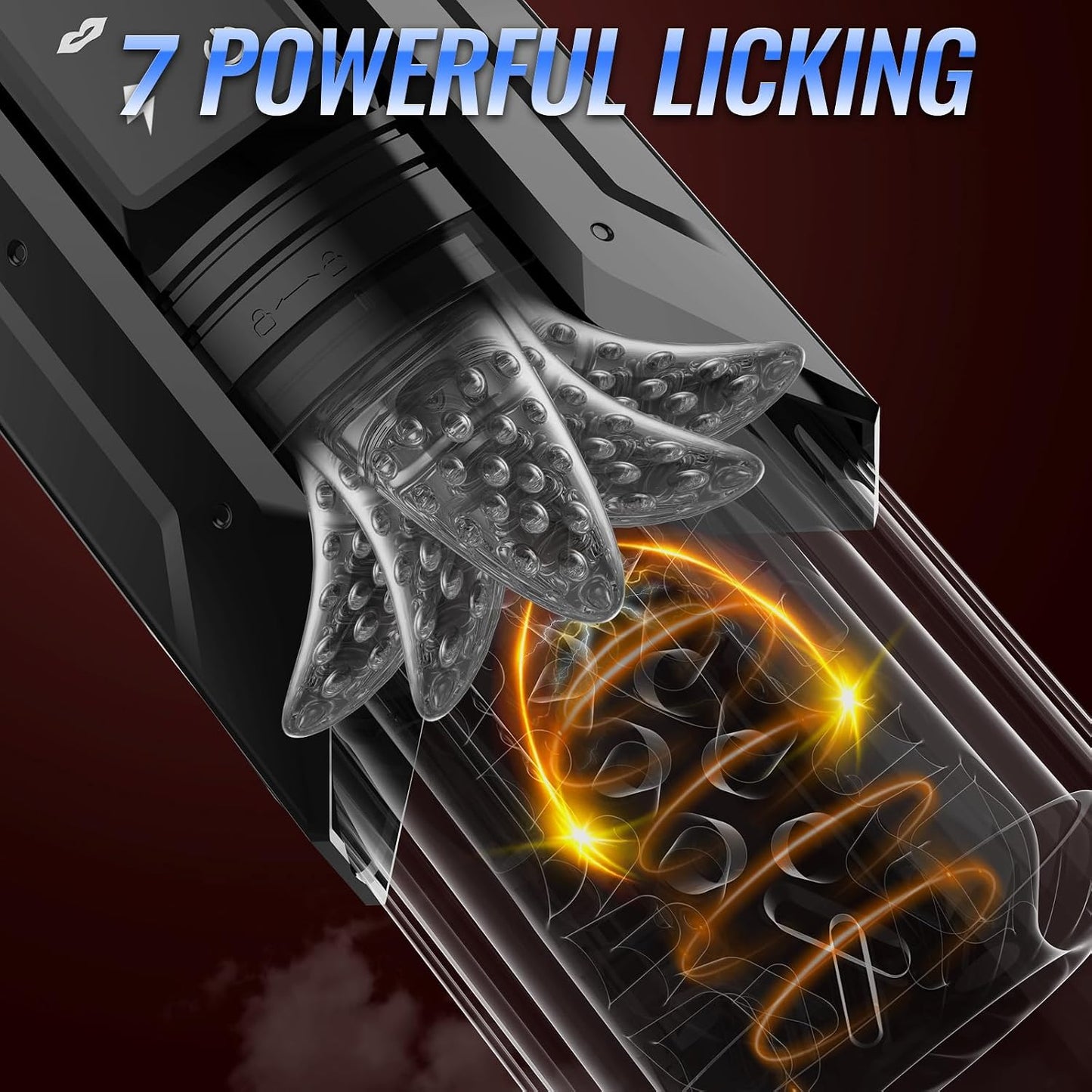 Male Masturbator Sex Toy for Men with Phone Holder Penis Pump | AI Sync 7 Sucking & 7 Thrusting Rotating Licking Mode, Waterproof Pocket Pussy Male Sex Toys with Suction Base Bath Item
