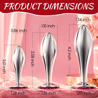 New Portable Couple Plug Anales Kit Newly Relaxing Anales Plugs Butt Relaxing Training Set Butt Adult Toy Exercise Tool for Men Women Sunglasses 2P5K7 (pink12)