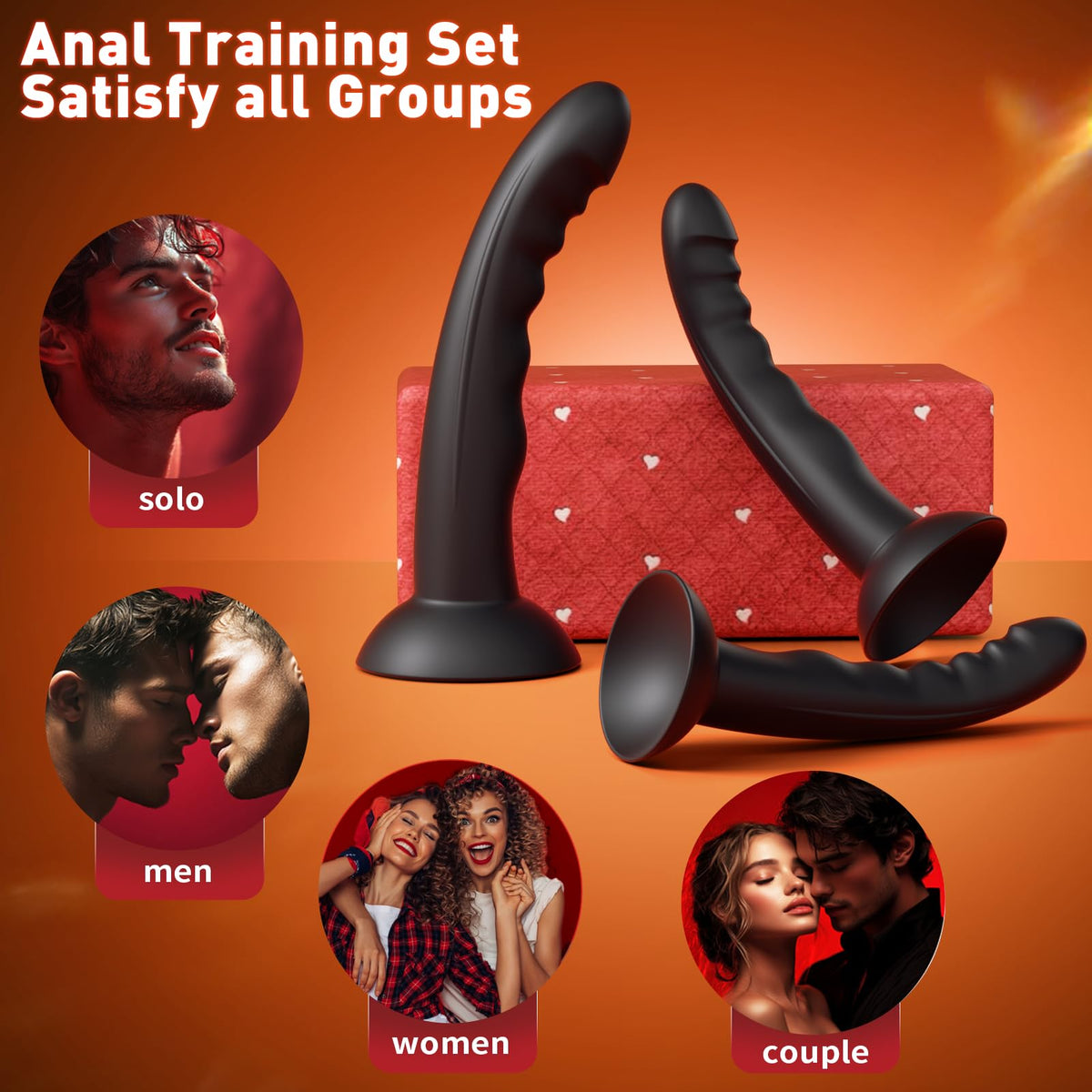 Anal Plug Vibrating Butt Plug, Adult Sex Toys 3PCS Silicone Anal Plugs, Anal Sex Toys with Remote Control 10 Vibrating Vibrator for Men, Anal Toys Adult Sex Toy & Games Prostate Massager