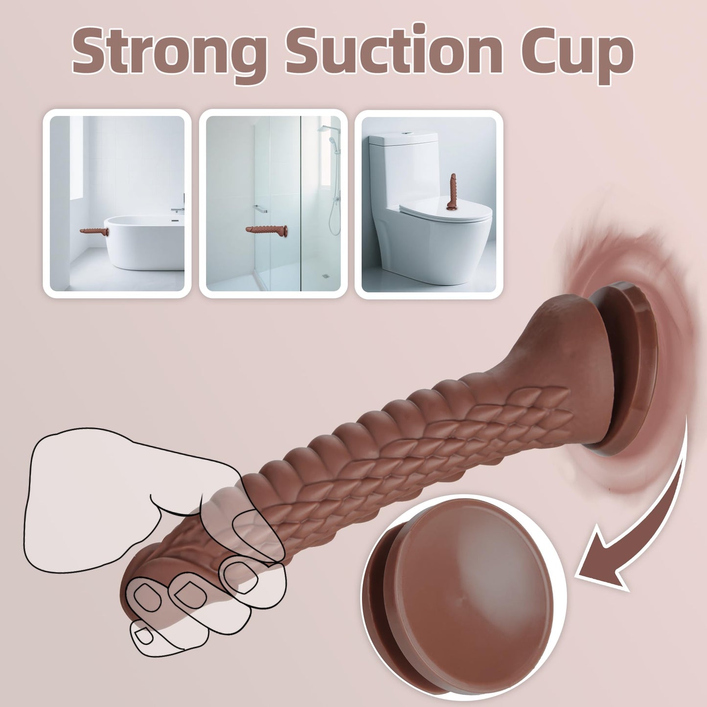 7.4 inch Dragon Dildo with Strong Suction Cup for Hands-Free Play,Realistic Monster Dildo Anal Plug Prostate Massager Adult Sex Toys for Vaginal G-Spot and Anal Prostate Purple