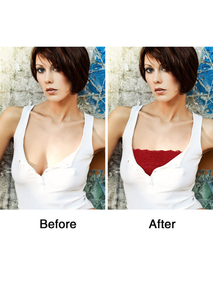 Boao 3 Pieces Women's Floral Lace Tube Top Bandeau Strapless Bras Seamless Stretchy Chest Wrap