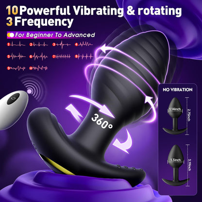 Anal Plug Vibrating Butt Plug, Adult Sex Toys 3PCS Silicone Anal Plugs, Anal Sex Toys with Remote Control 10 Vibrating Vibrator for Men, Anal Toys Adult Sex Toy & Games Prostate Massager