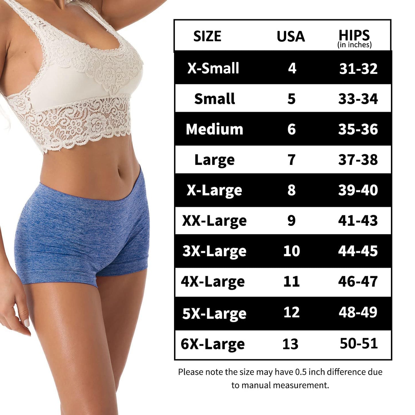 R RUXIA Boyshort Panties Seamless Nylon Underwear Stretch Boxer Briefs 5 Pack