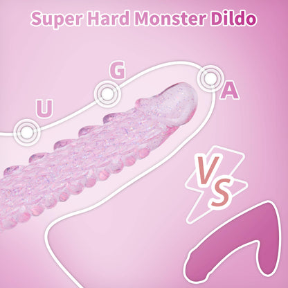 7.4 inch Dragon Dildo with Strong Suction Cup for Hands-Free Play,Realistic Monster Dildo Anal Plug Prostate Massager Adult Sex Toys for Vaginal G-Spot and Anal Prostate Purple