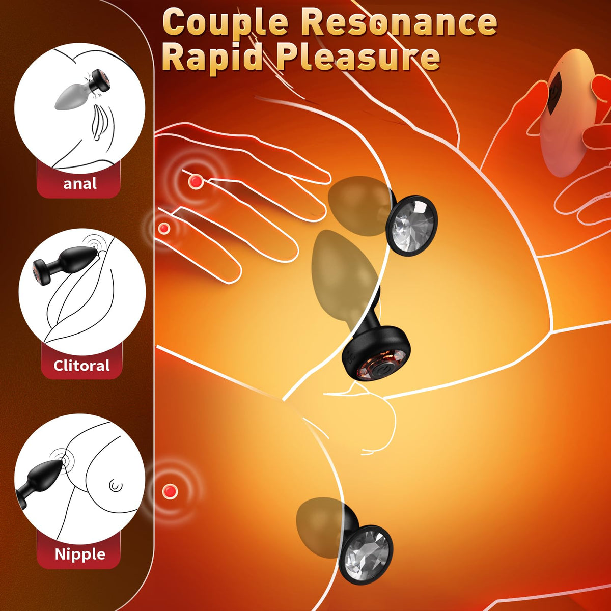 Anal Plug Vibrating Butt Plug, Adult Sex Toys 3PCS Silicone Anal Plugs, Anal Sex Toys with Remote Control 10 Vibrating Vibrator for Men, Anal Toys Adult Sex Toy & Games Prostate Massager