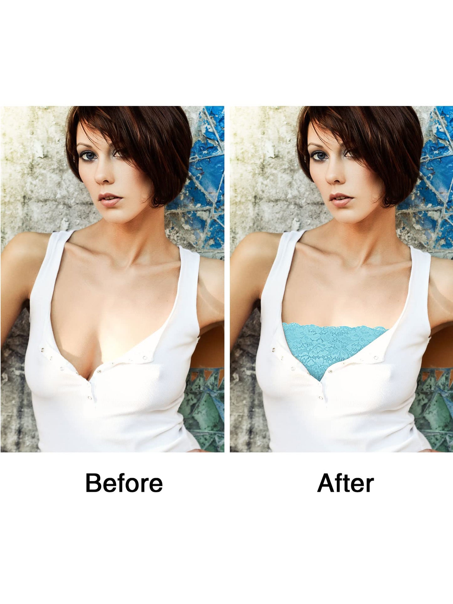 Boao 3 Pieces Women's Floral Lace Tube Top Bandeau Strapless Bras Seamless Stretchy Chest Wrap