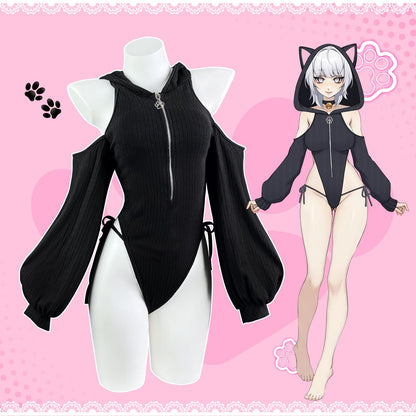 Cat Maid Outfit Sweater Cosplay Lingerie Set | Lingerie Set，Animal Cosplay Lingerie，Women's Exotic Costumes，Kitten Cosplay，Festival Outfit，Halloween Costume