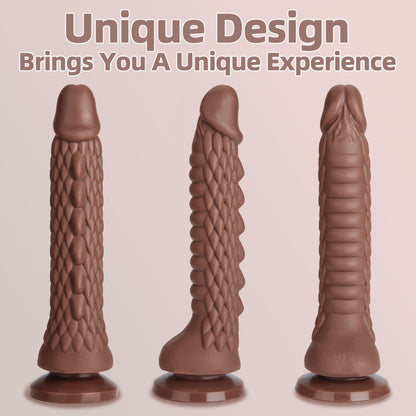 7.4 inch Dragon Dildo with Strong Suction Cup for Hands-Free Play,Realistic Monster Dildo Anal Plug Prostate Massager Adult Sex Toys for Vaginal G-Spot and Anal Prostate Purple