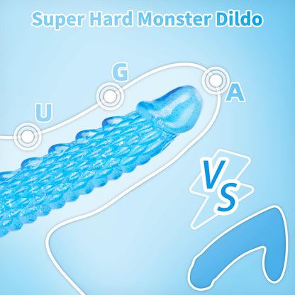 7.4 inch Dragon Dildo with Strong Suction Cup for Hands-Free Play,Realistic Monster Dildo Anal Plug Prostate Massager Adult Sex Toys for Vaginal G-Spot and Anal Prostate Purple
