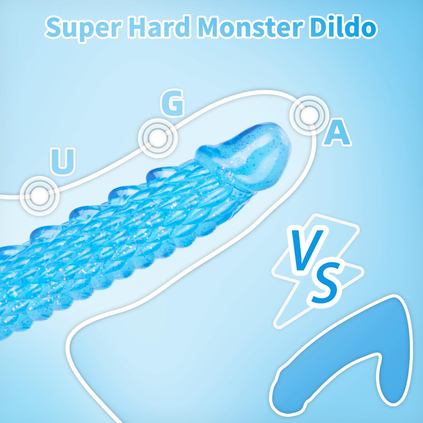 7.4 inch Dragon Dildo with Strong Suction Cup for Hands-Free Play,Realistic Monster Dildo Anal Plug Prostate Massager Adult Sex Toys for Vaginal G-Spot and Anal Prostate Purple