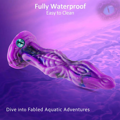 7.2" Fantasy Monster Dildo with Knot U & G-spot Dragon Dildo with Suction Cup, Long Anal Plug Adult Sex Toys & Games for Women Men Couples (DrakoPod)