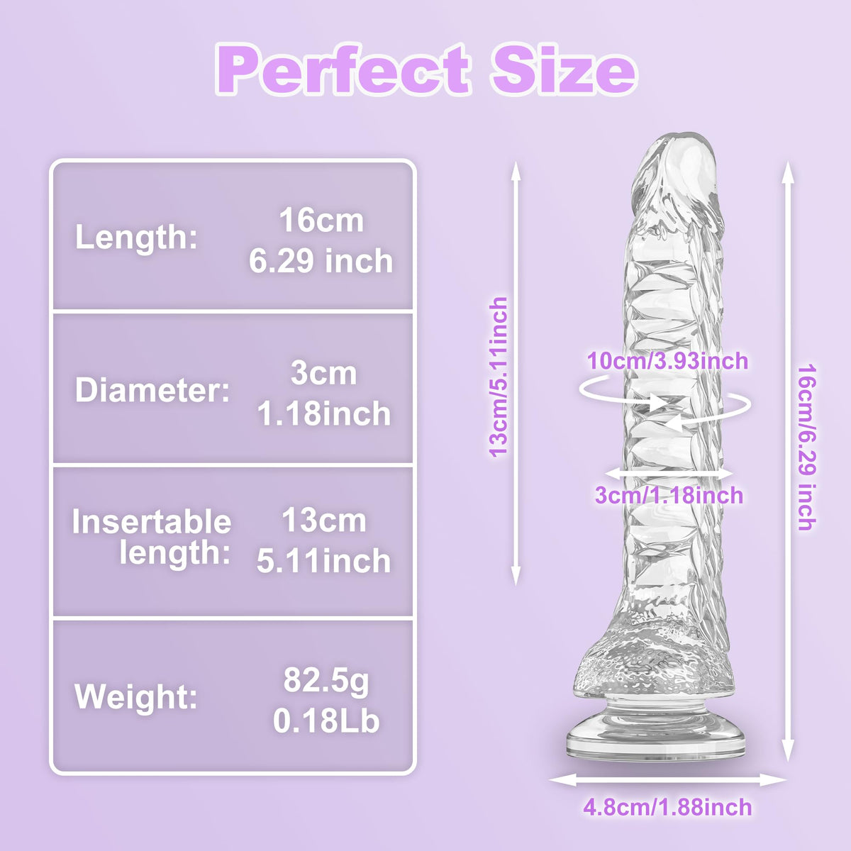 7.4 inch Dragon Dildo with Strong Suction Cup for Hands-Free Play,Realistic Monster Dildo Anal Plug Prostate Massager Adult Sex Toys for Vaginal G-Spot and Anal Prostate Purple
