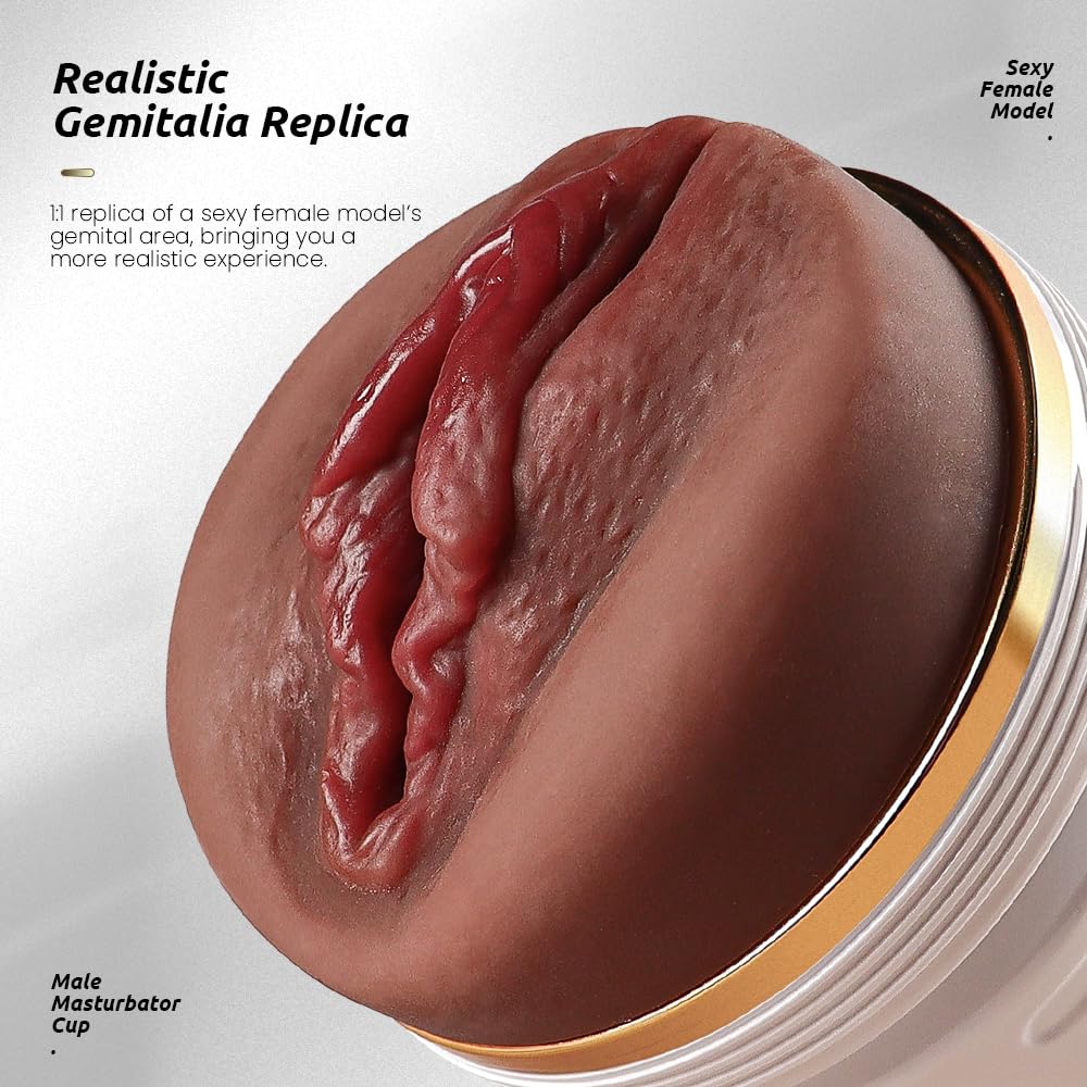 Male Masturbator Realistic Pocket Pussy Vagina Textured with 7.5in Depth Soft and Fleshy Texture,Penis Training Masturbators Sex Machine Toy for Men (Transparent)