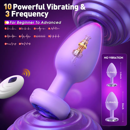 Anal Plug Vibrating Butt Plug, Adult Sex Toys 3PCS Silicone Anal Plugs, Anal Sex Toys with Remote Control 10 Vibrating Vibrator for Men, Anal Toys Adult Sex Toy & Games Prostate Massager