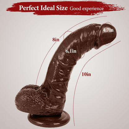 10 Inch Clear Dildo Big Dildos, Soft Realistic Huge Dildo with Strong Suction Cup for Hands-Free and Anal Play, Big G-spot Dildo Anal Sex Toys for Women and Couple