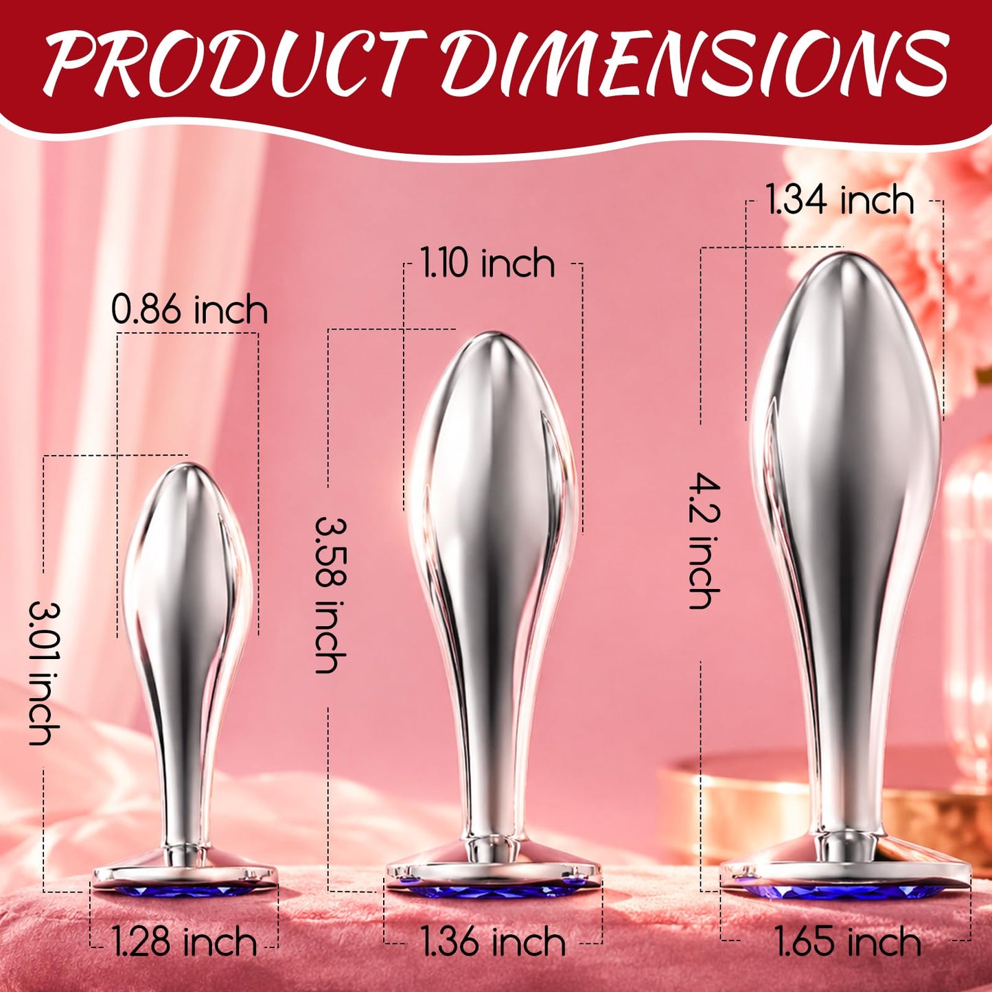 New Portable Couple Plug Anales Kit Newly Relaxing Anales Plugs Butt Relaxing Training Set Butt Adult Toy Exercise Tool for Men Women Sunglasses 2P5K7 (pink12)