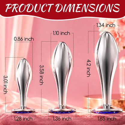 New Portable Couple Plug Anales Kit Newly Relaxing Anales Plugs Butt Relaxing Training Set Butt Adult Toy Exercise Tool for Men Women Sunglasses 2P5K7 (pink12)