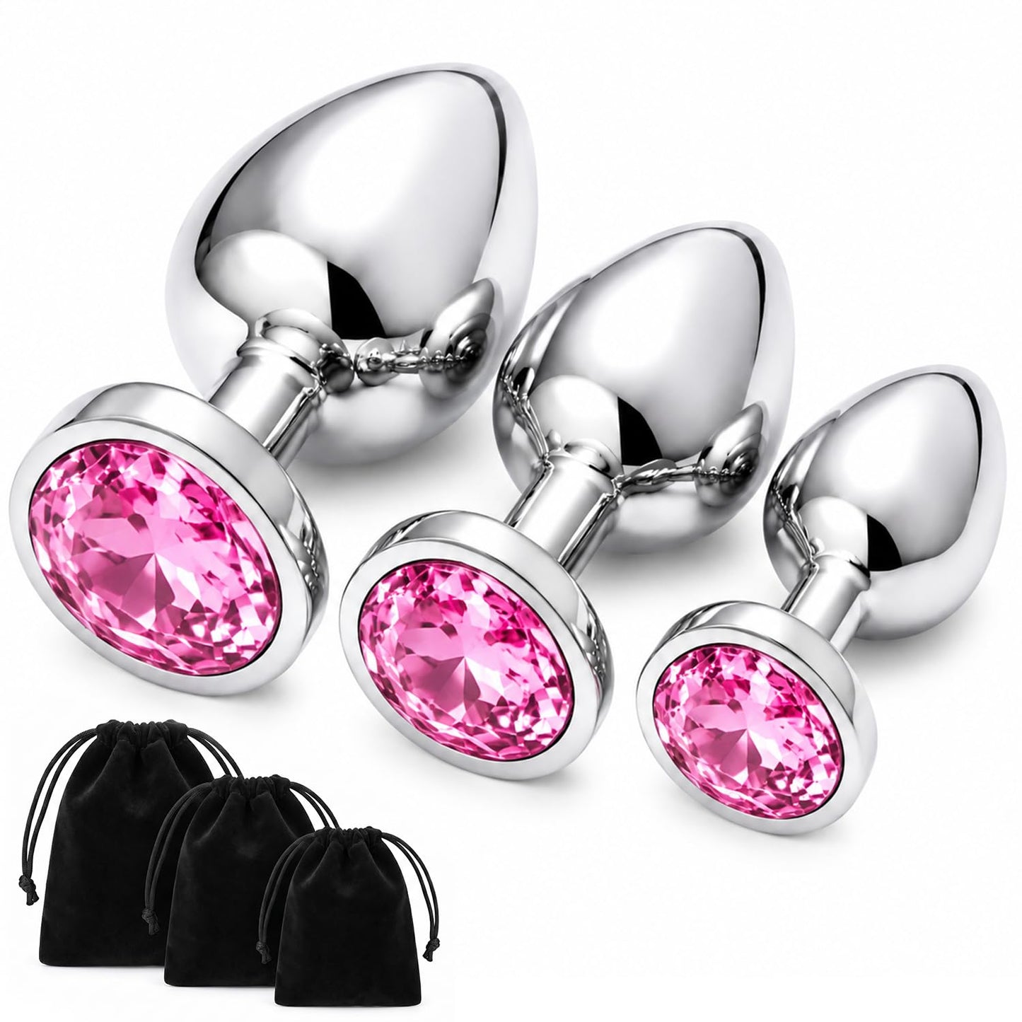 New Portable Couple Plug Anales Kit Newly Relaxing Anales Plugs Butt Relaxing Training Set Butt Adult Toy Exercise Tool for Men Women Sunglasses 2P5K7 (pink12)