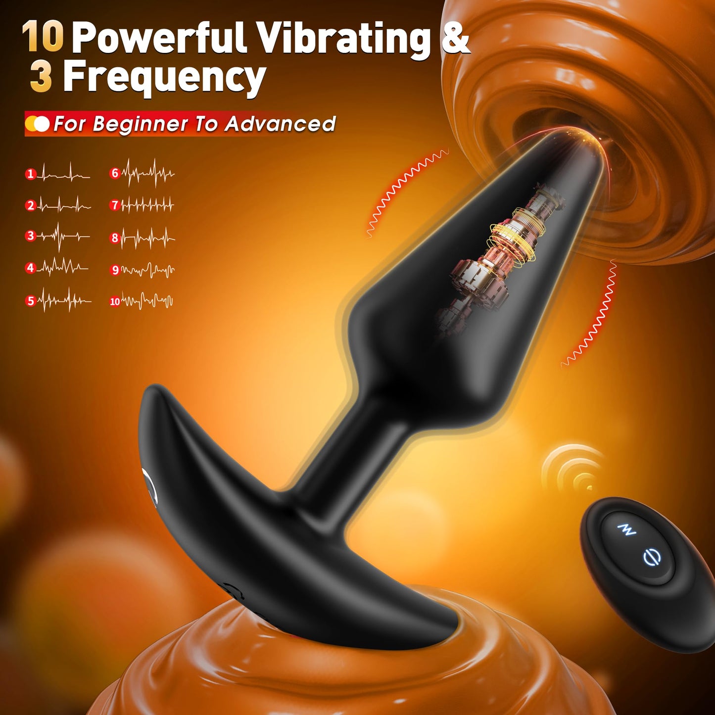 Anal Plug Vibrating Butt Plug, Adult Sex Toys 3PCS Silicone Anal Plugs, Anal Sex Toys with Remote Control 10 Vibrating Vibrator for Men, Anal Toys Adult Sex Toy & Games Prostate Massager