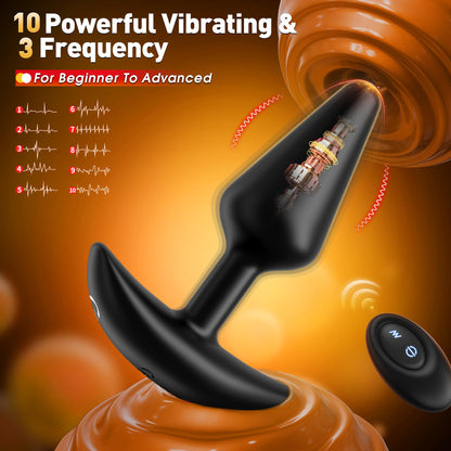 Anal Plug Vibrating Butt Plug, Adult Sex Toys 3PCS Silicone Anal Plugs, Anal Sex Toys with Remote Control 10 Vibrating Vibrator for Men, Anal Toys Adult Sex Toy & Games Prostate Massager