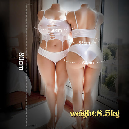 13.22lb TPE Sex Doll with Leg, Gel Breast Dual Channel Male Masturbator